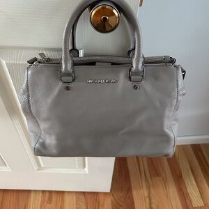 Michael Kors Gray Leather Satchel